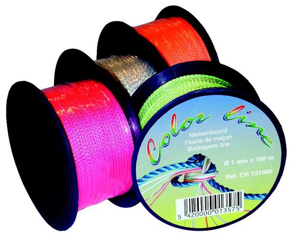 colorline Metselkoord nylon 100 meter - 1 mm - oranje